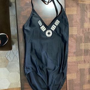 Black one piece swimsuit